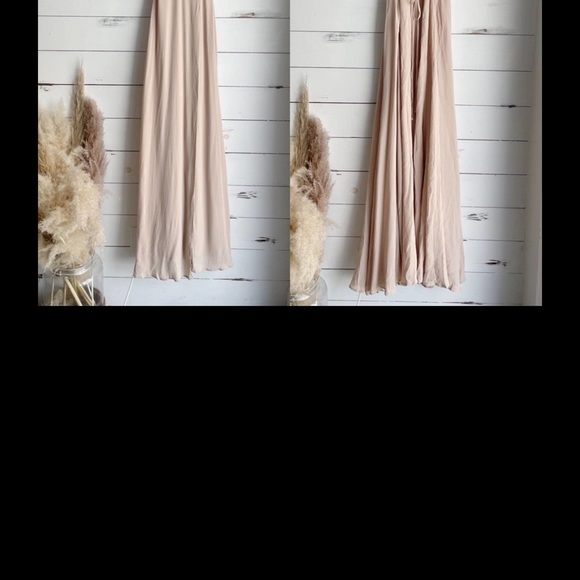NWT Reformation Peppermint Maxi Dress Champagne Size Large - Picture 10 of 10